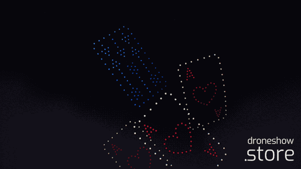 Animación de naipes - 400 drones