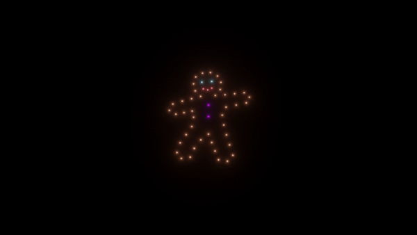 Gingerbread animation - 50 drones