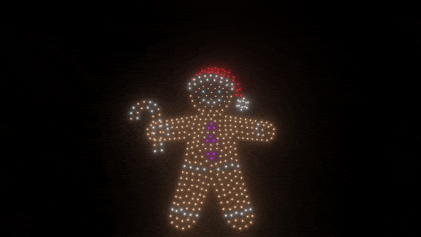 Gingerbread Animation Figure Gingerbread animation - 400 drones — Shop | SPH Engineering