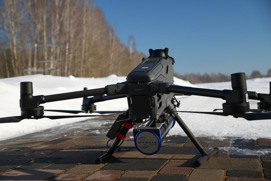 Medusa MS-700 gamma-ray spectrometer on DJI M400 drone
