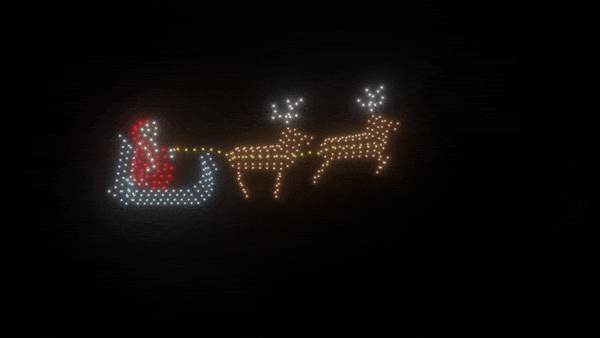 Santa Claus animation - 400 drones