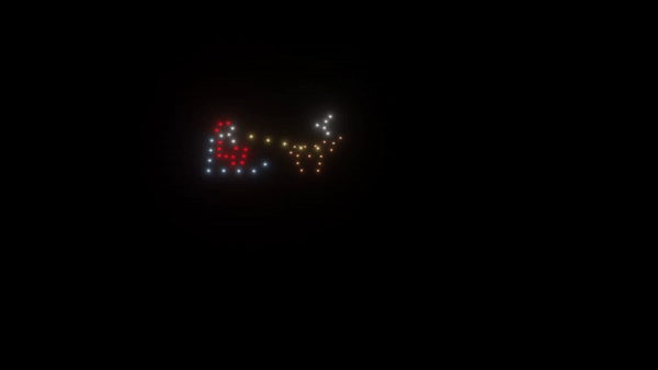 Animación de Papá Noel - 50 drones