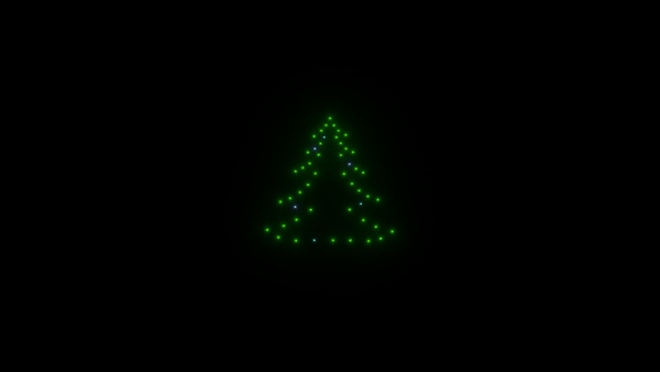 Christmas tree animation - 50 drones