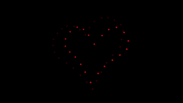 Heart shape animation - 50 drones