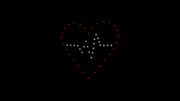 Heart pulse animation - 50 drones