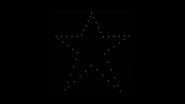 Star shape animation - 50 drones