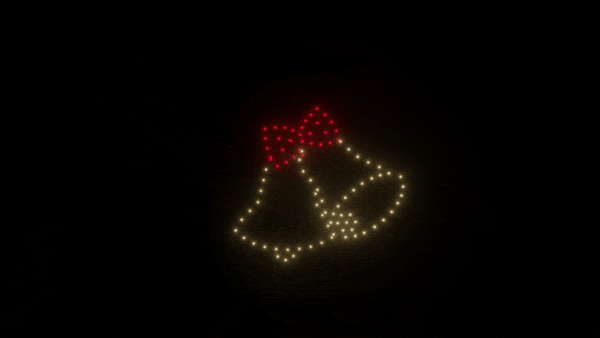 Jingle bells animation - 100 drones