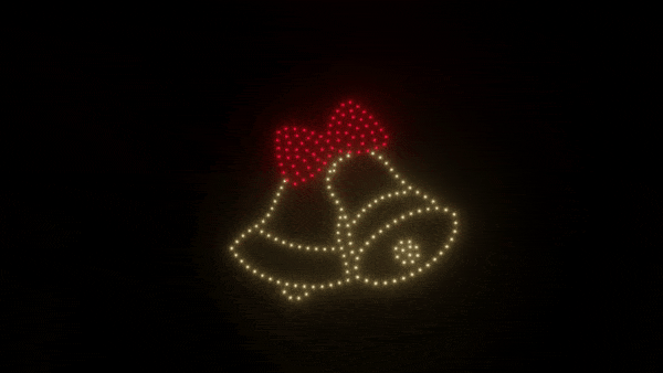 Animación de cascabeles - 200 drones