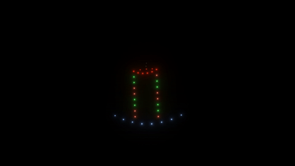 Burning candle animation - 50 drones