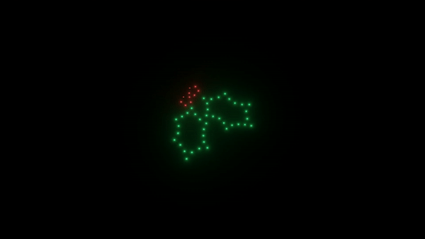 Animación de burbujas navideñas - 50 drones