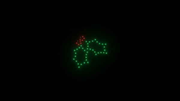 Christmas bubbles animation - 50 drones