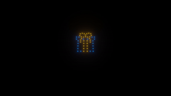 Gift box animation - 50 drones