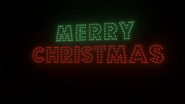 Merry Christmas animation - 400 drones