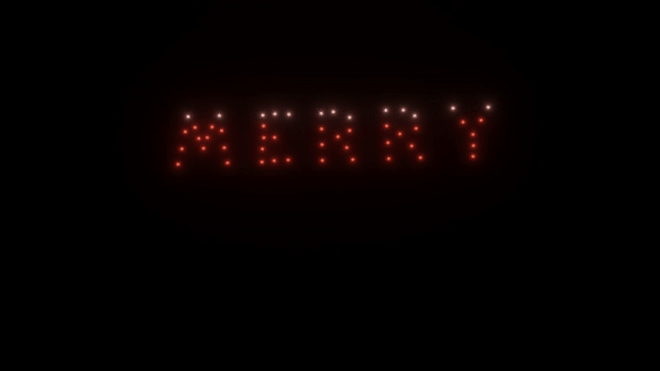 Merry Christmas animation - 50 drones