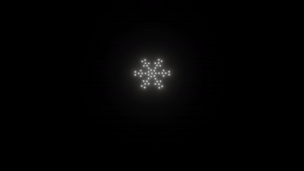 Snowflake animation - 50 drones