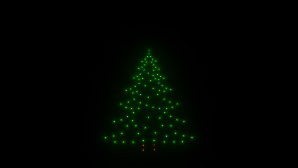 Christmas tree animation - 100 drones