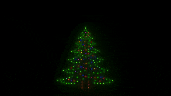 Christmas tree animation - 200 drones