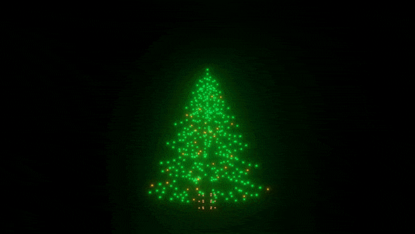 Christmas tree animation - 400 drones