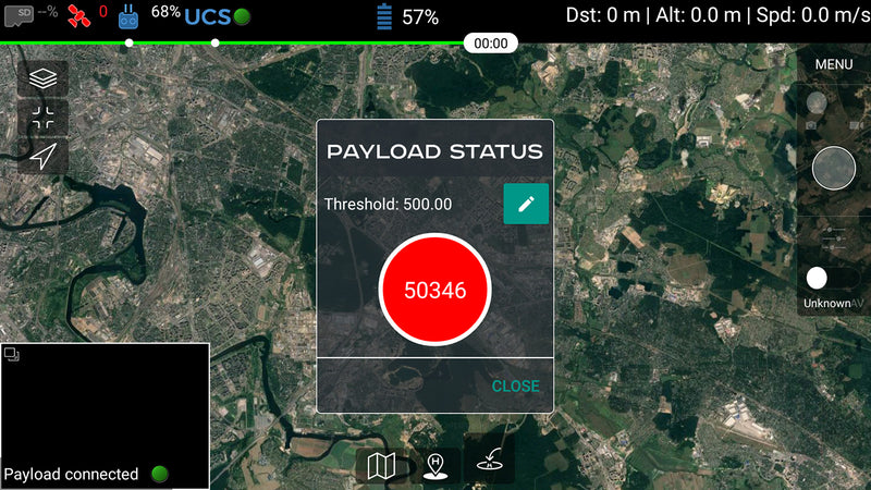 Paquete de software UgCS para detector de metano